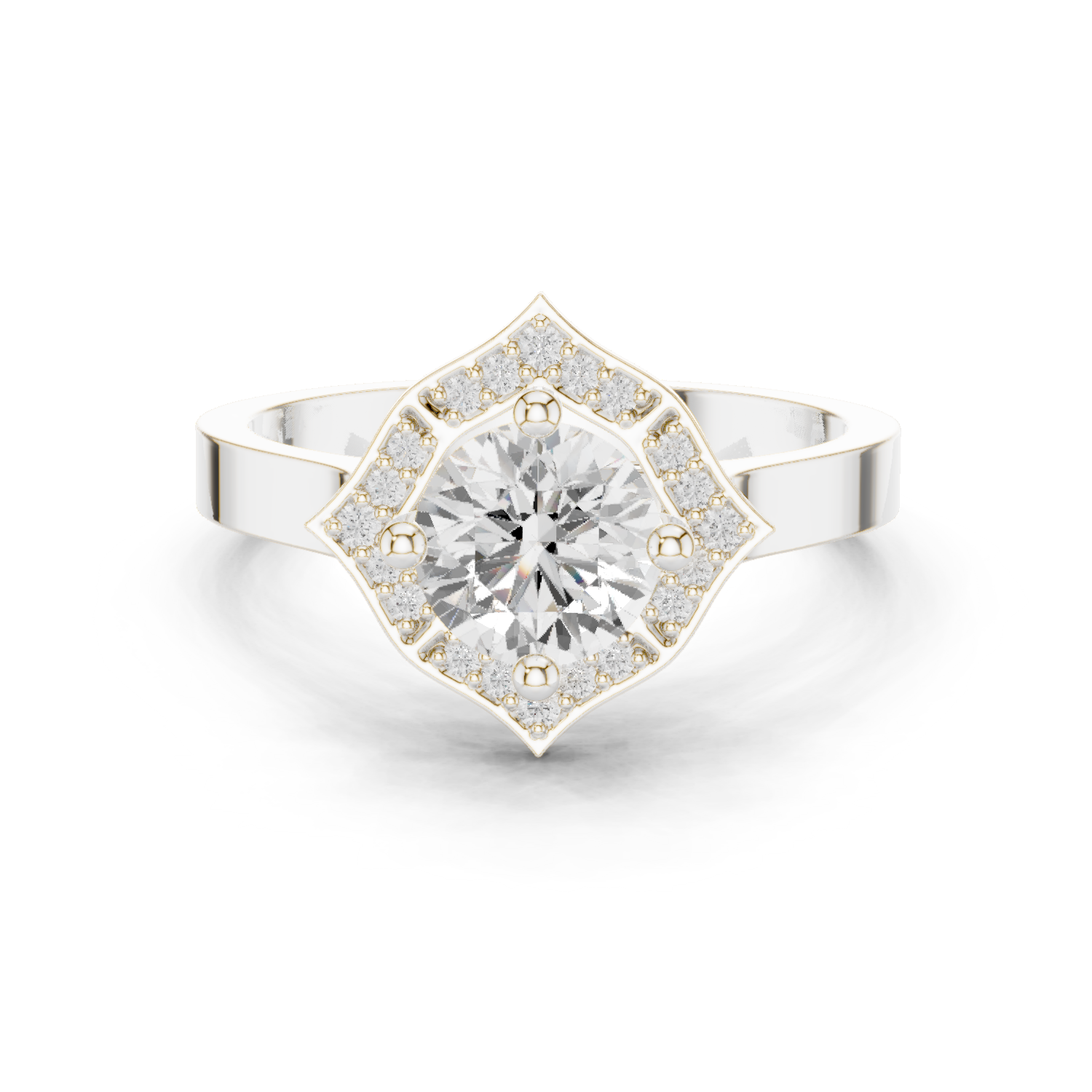 ROUND HALO DIAMOND ENGAGEMENT RING