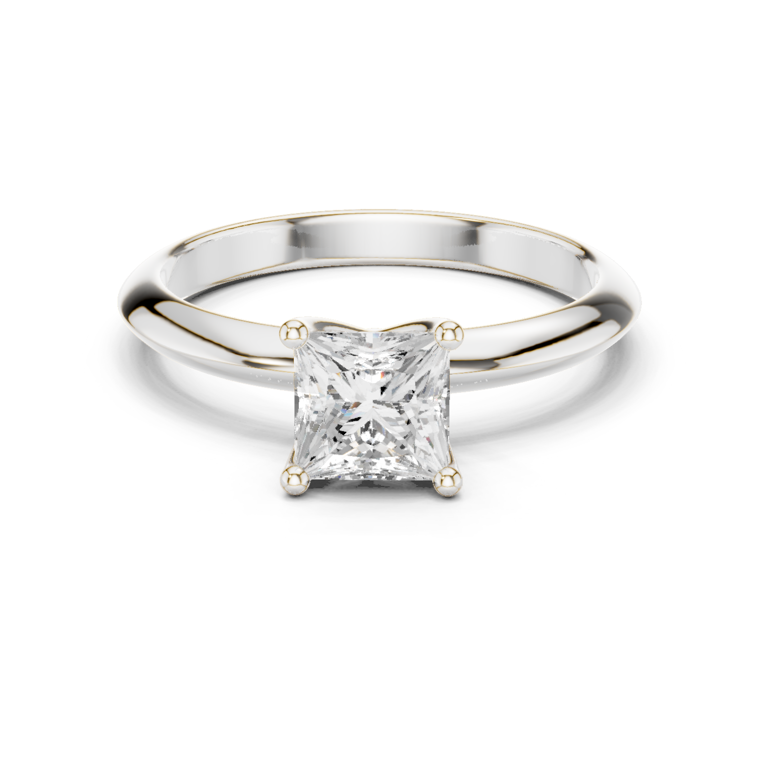 Aurielle Princess Cut Solitaire Diamond Engagement Ring