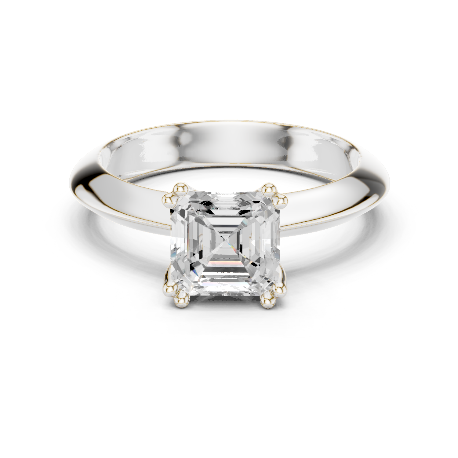 Élan Asscher Solitaire Diamond Ring