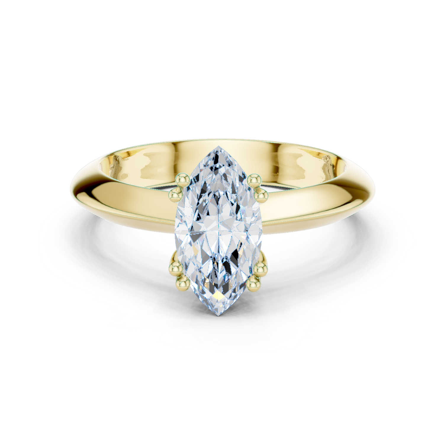 Aurielle Marquise Cut Solitaire Diamond Engagement Ring