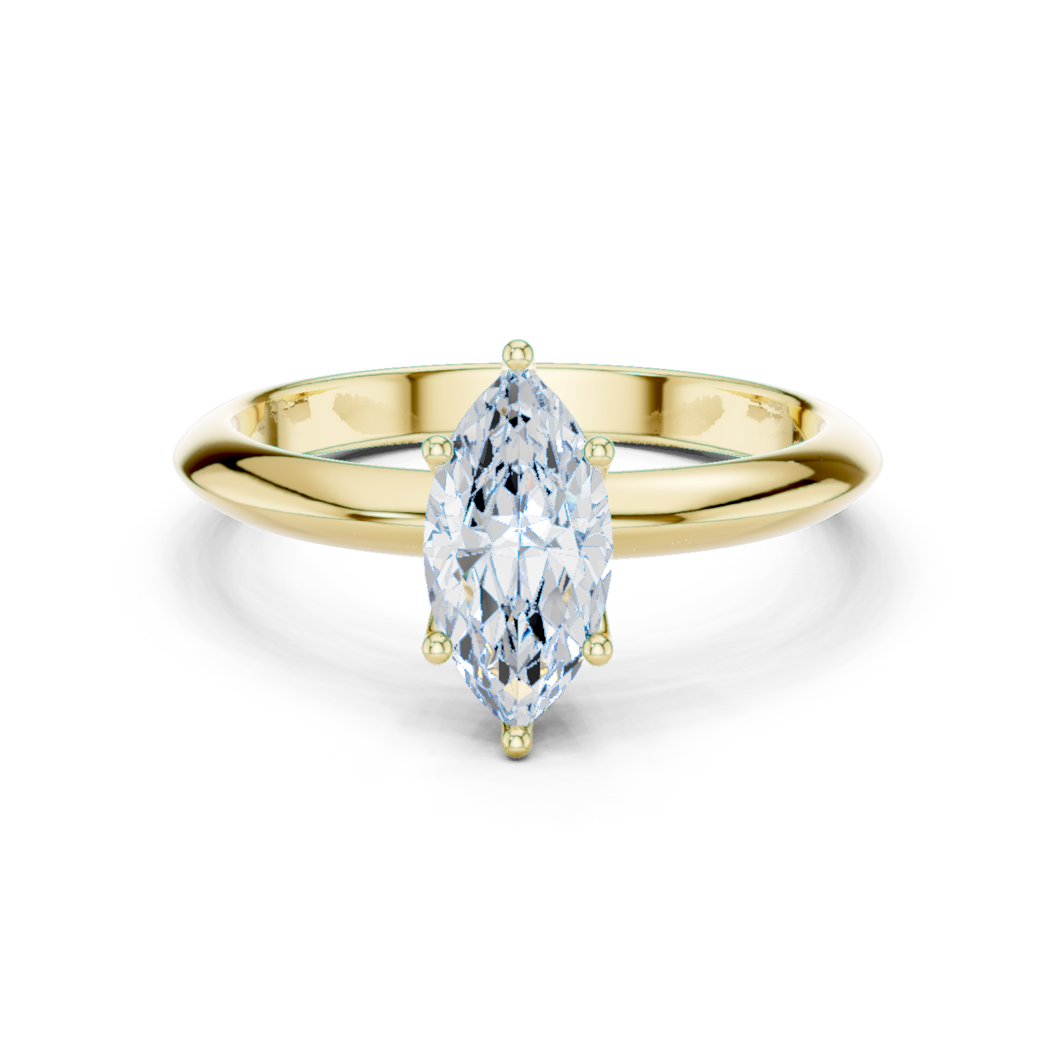 Aurielle Marquise Cut Solitaire Diamond Engagement Ring