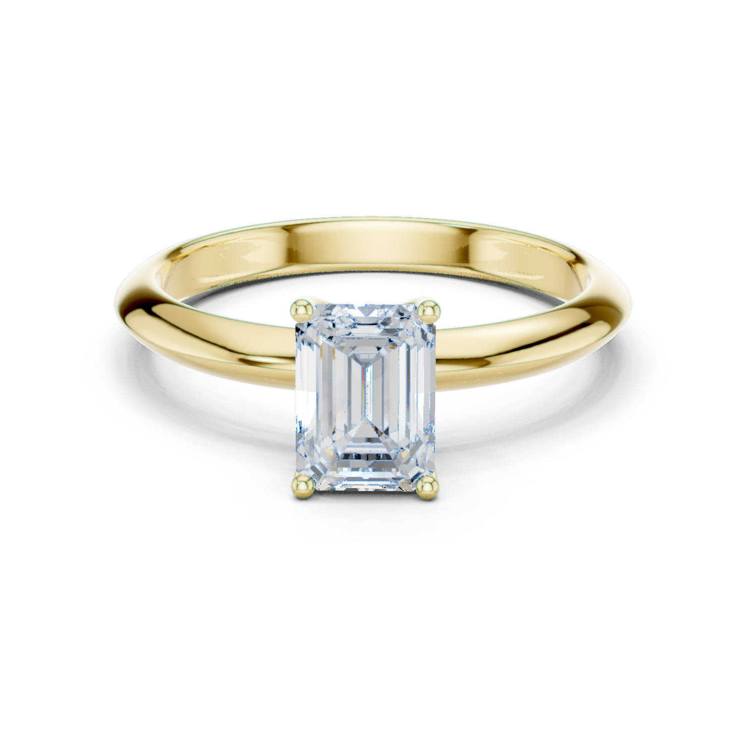 Auric Emerald Solitaire Ring