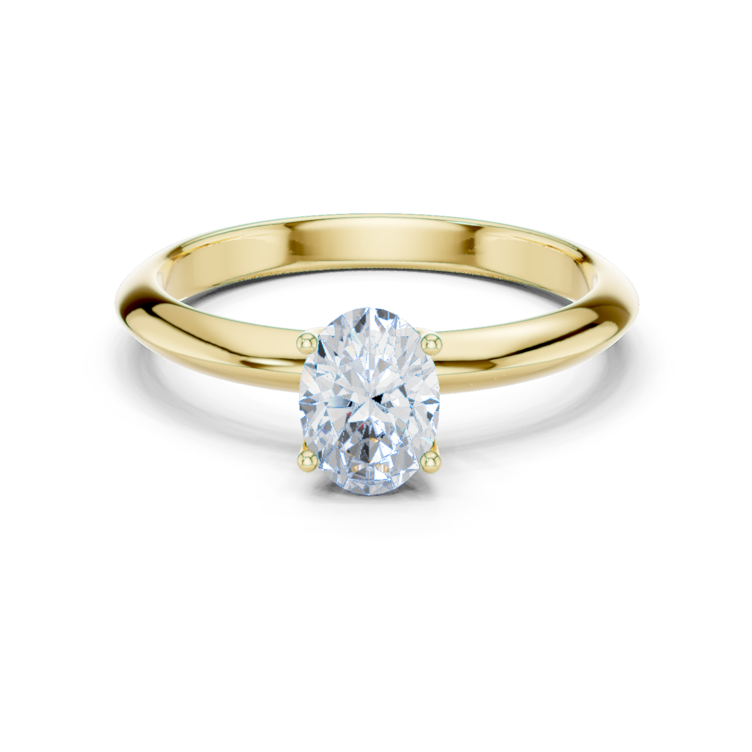 Aurielle Oval Cut Solitaire Diamond Engagement Ring