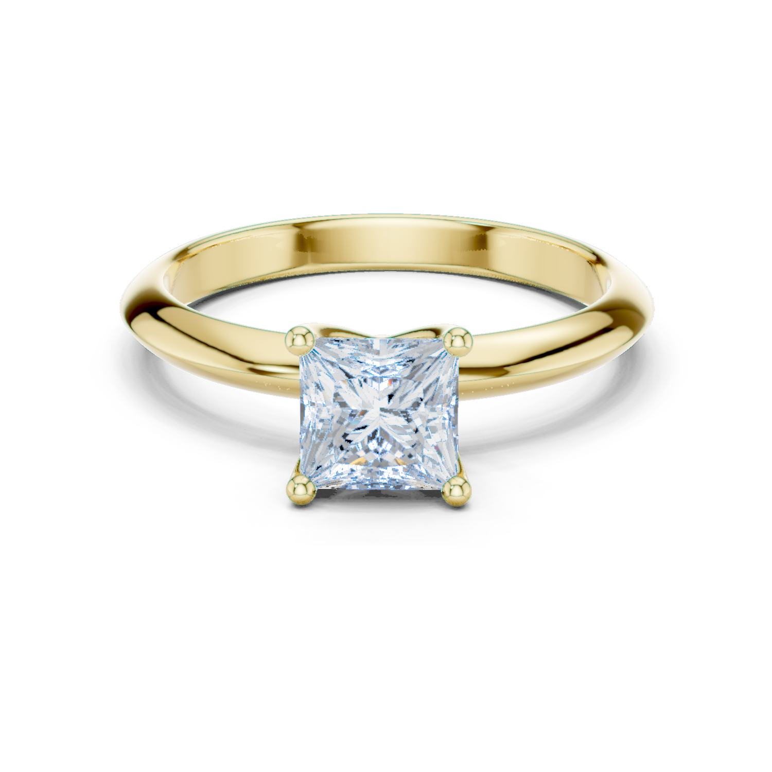 Aurielle Princess Cut Solitaire Diamond Engagement Ring