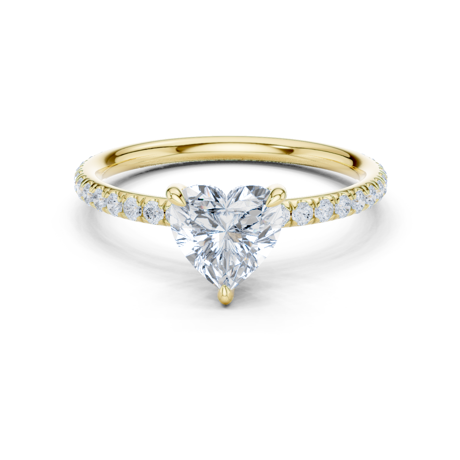 Elaris Heart Cut Pavé Diamond Ring