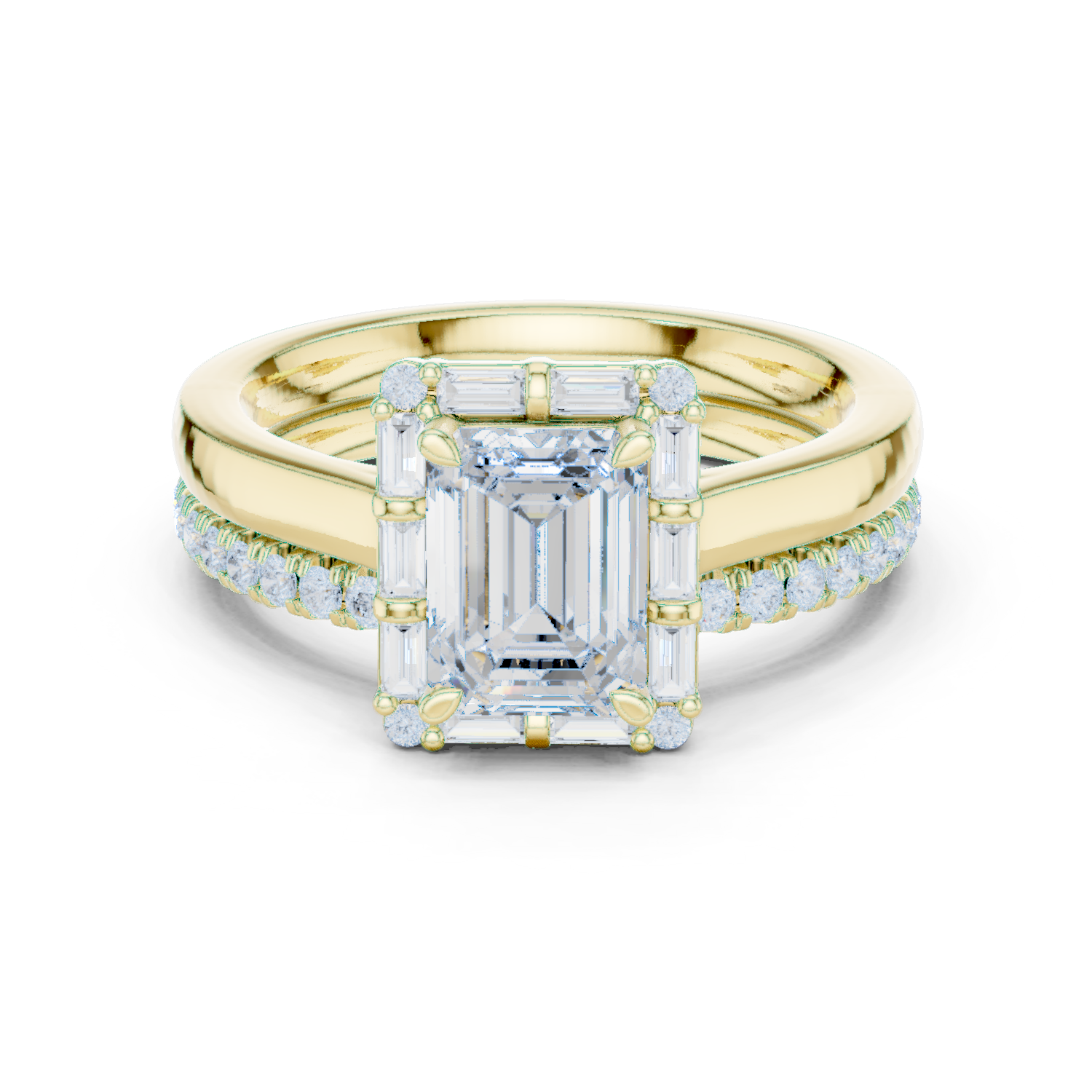 Regent Emerald Cut Diamond Engagement Ring