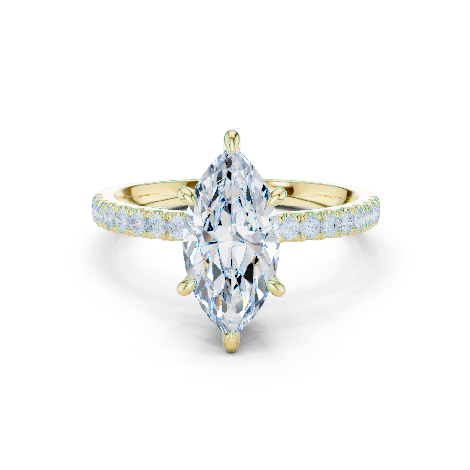 Marquise Majesty Pavé Diamond Engagement Ring
