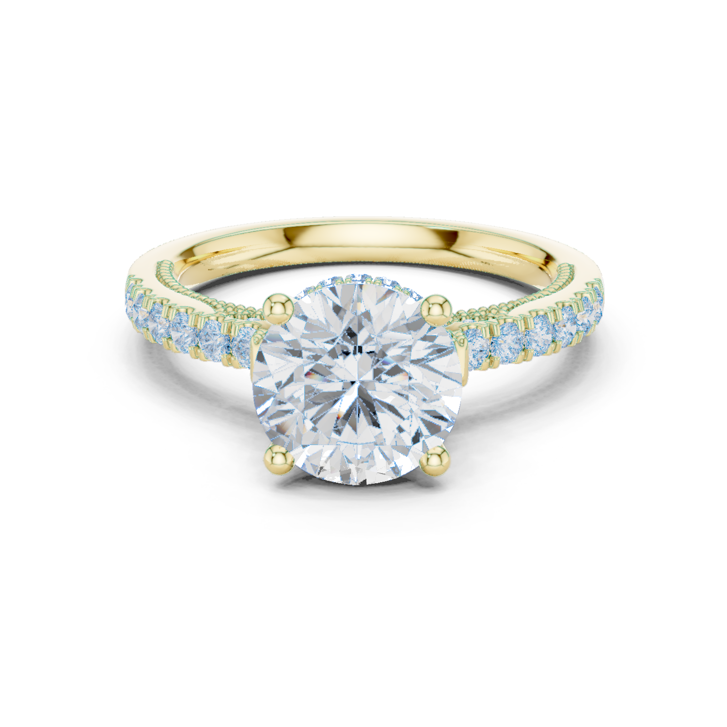 Eterna Glow Round Solitaire Diamond Engagement Ring