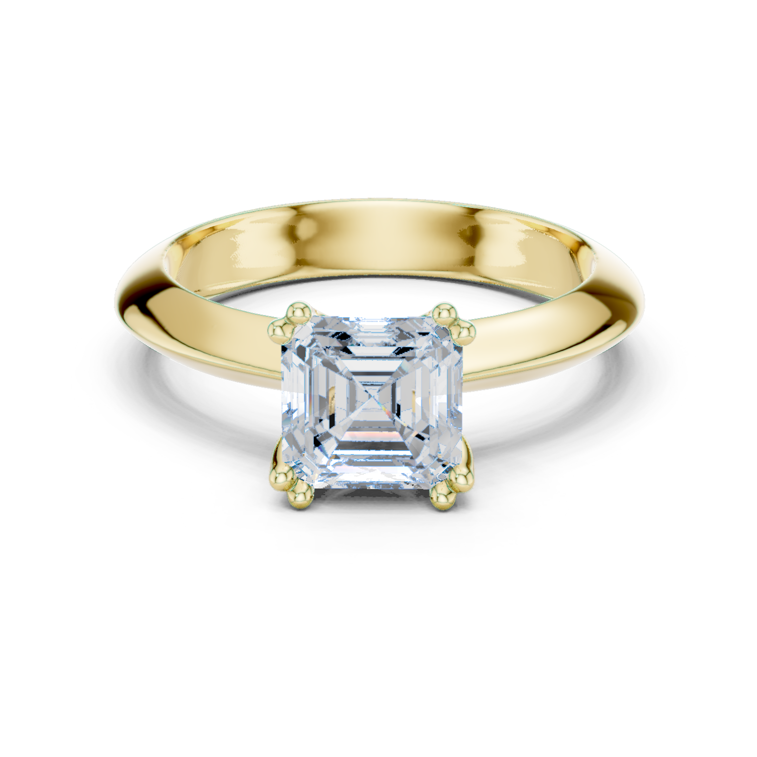Élan Asscher Solitaire Diamond Ring