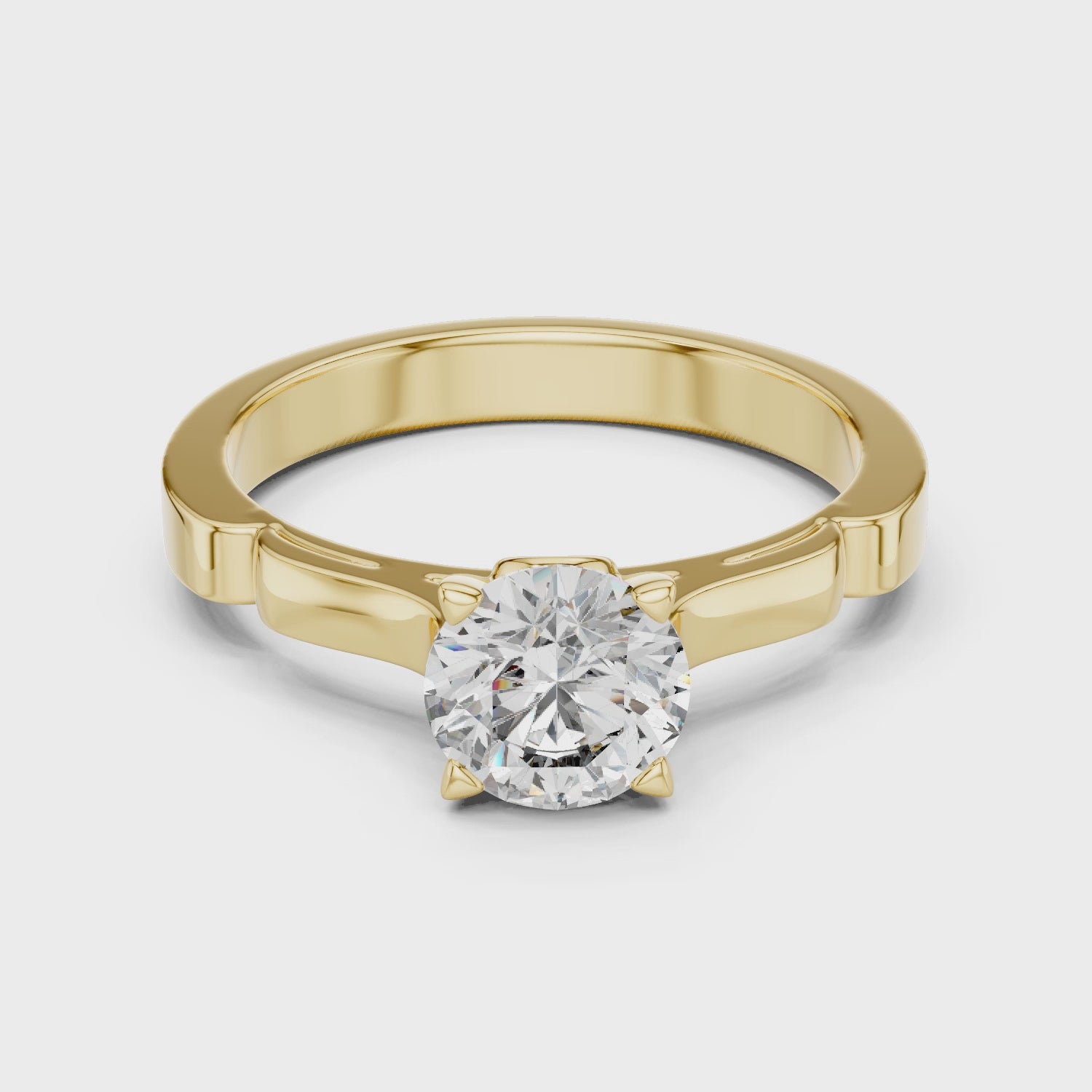 1ct Solitaire Unique Rings
