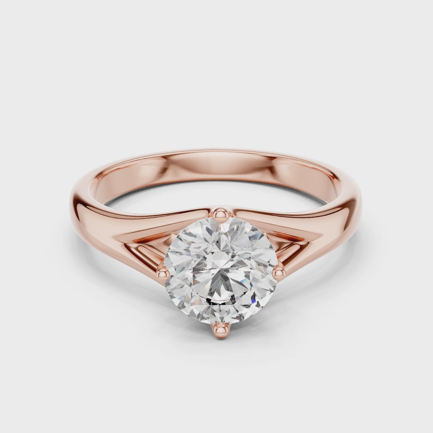 1ct Solitaire With Unique Band