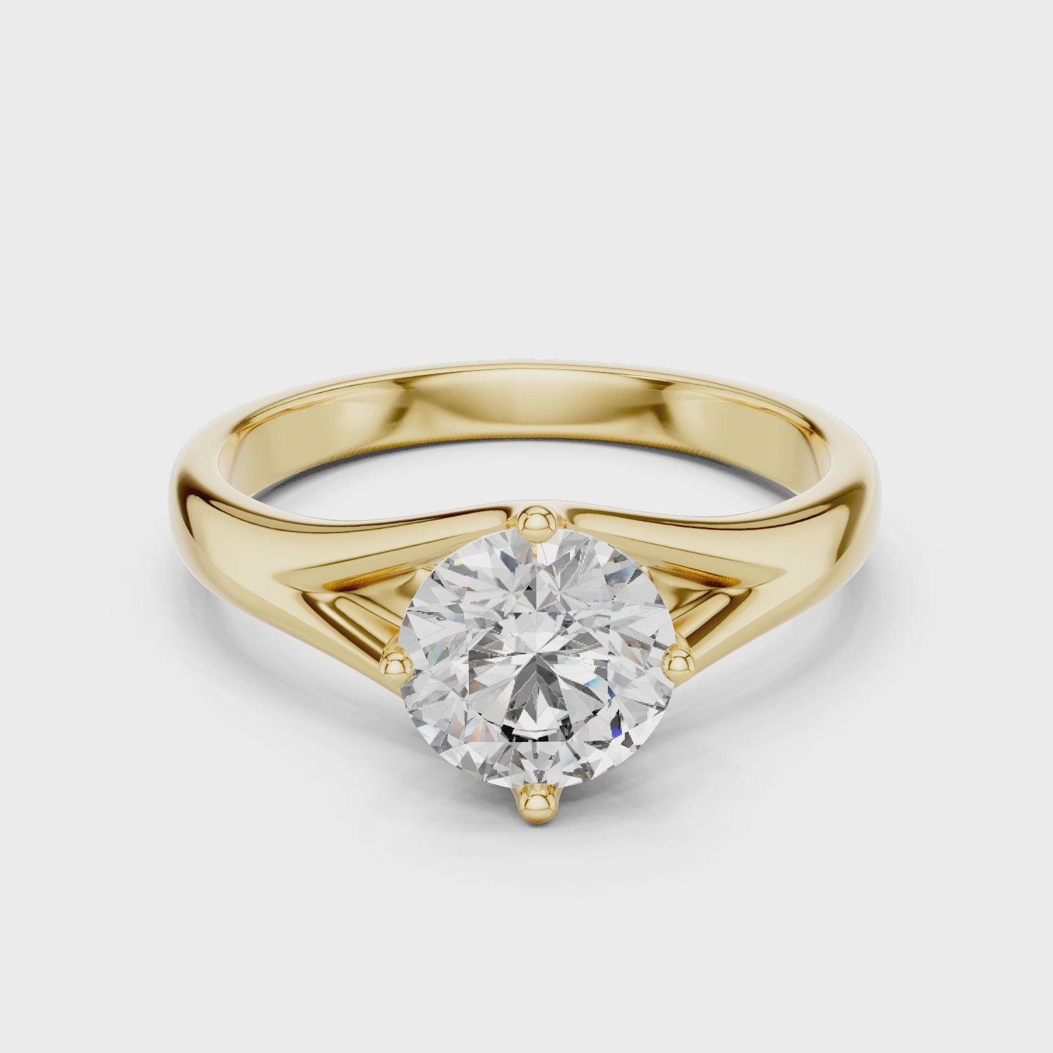 1ct Solitaire With Unique Band