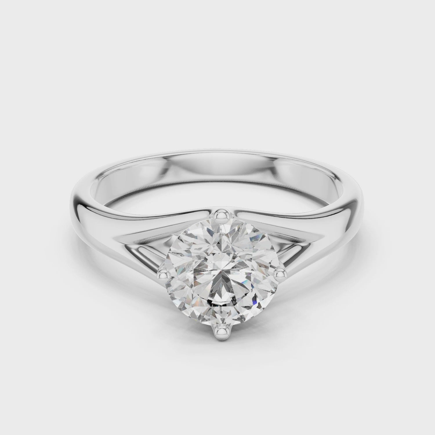 1ct Solitaire With Unique Band