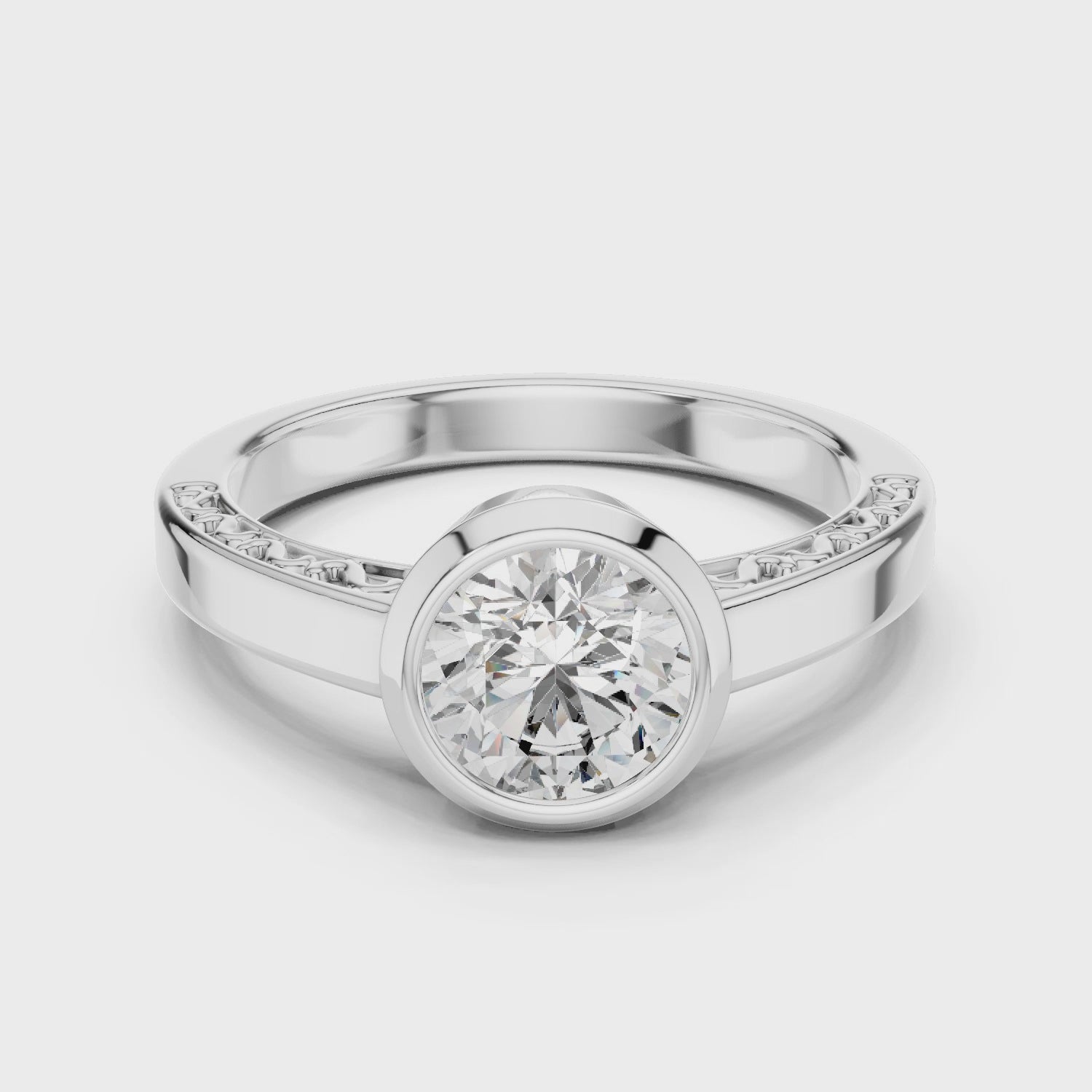 1CT SOLITAIRE RING WITH BEZEL SETTING