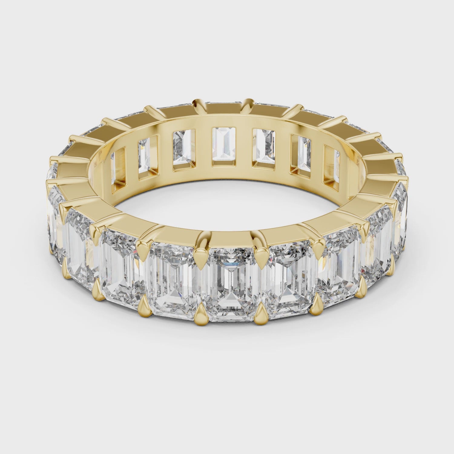 EMRALD SHAPE ETERNITY BAND