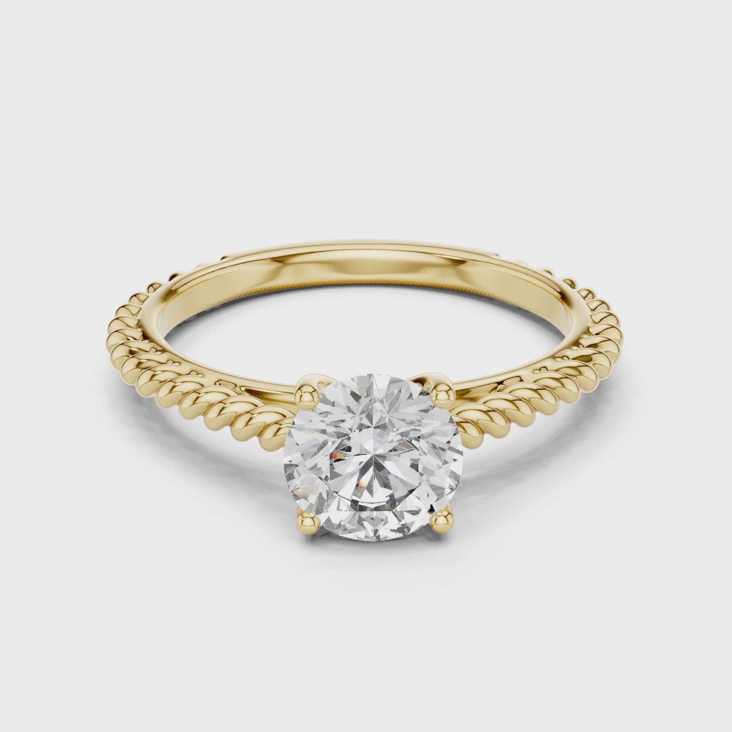 1ct Solitaire Rope Shank