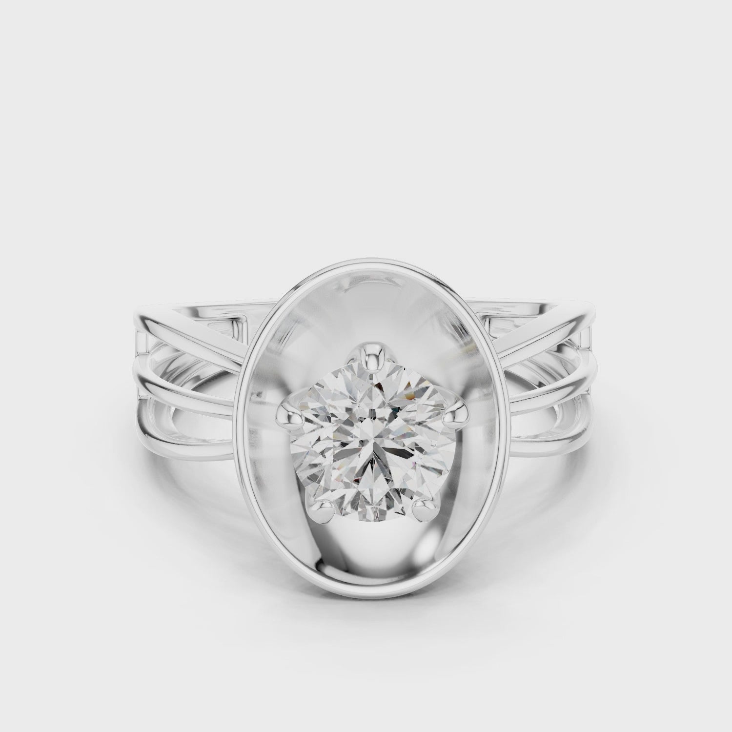 1ct SOLITAIRE SIMPLE RING BAND