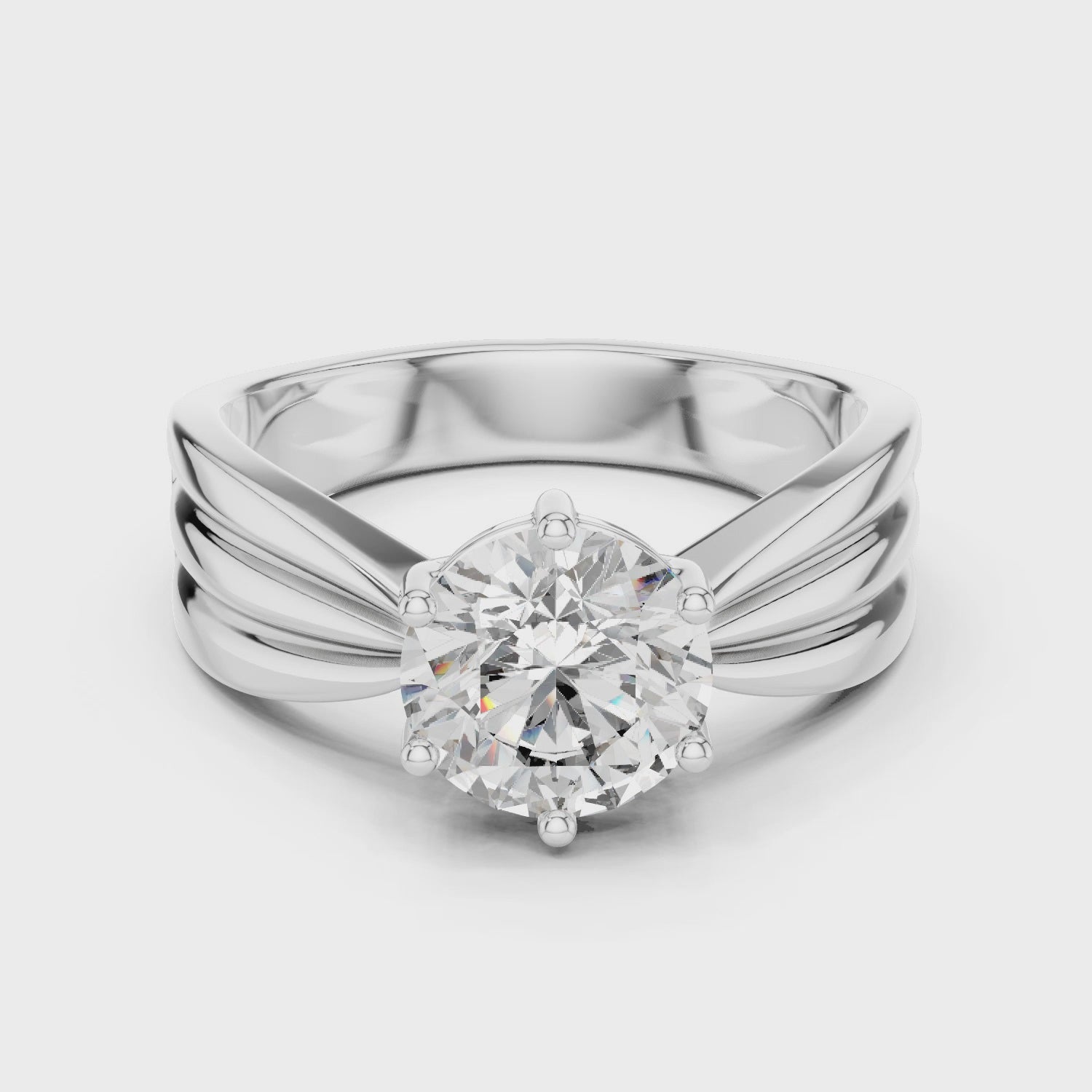 1.25ct SOLITAIRE SIMPLE RING BAND