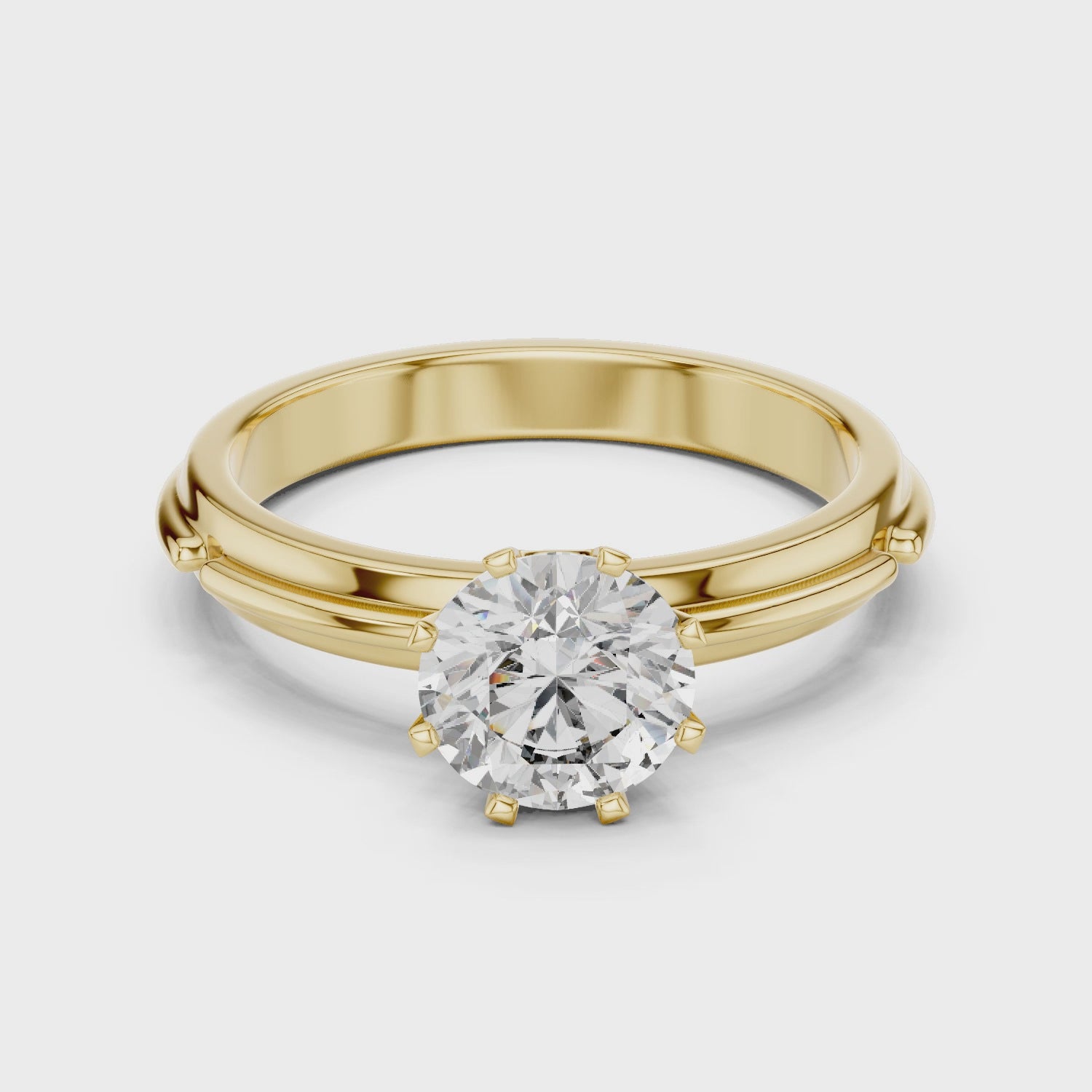 1ct Solitaire Unique Rings