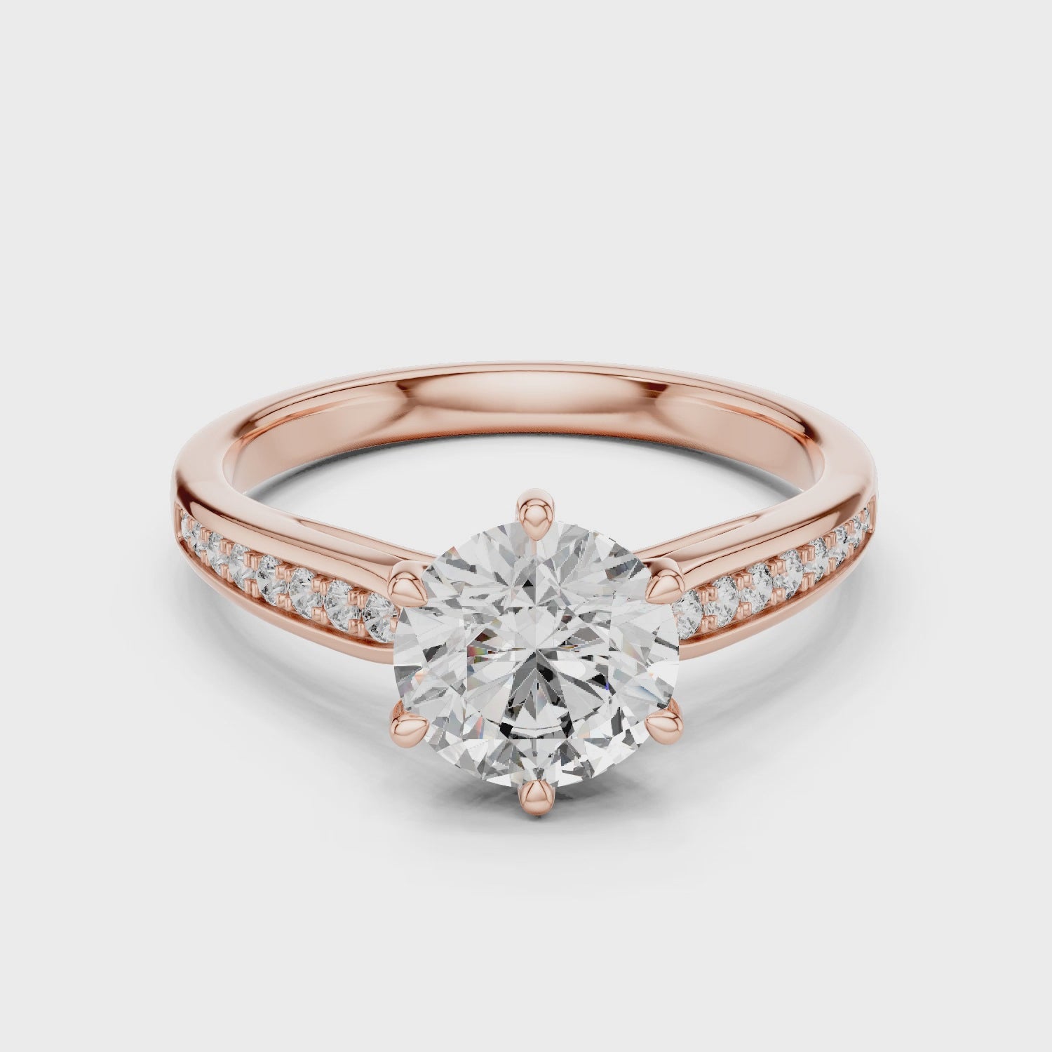 1ct Engagement Ring With Side Stone