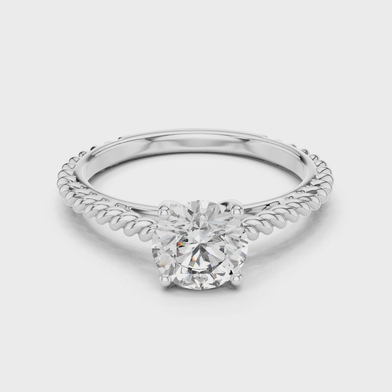 1ct Solitaire Rope Shank