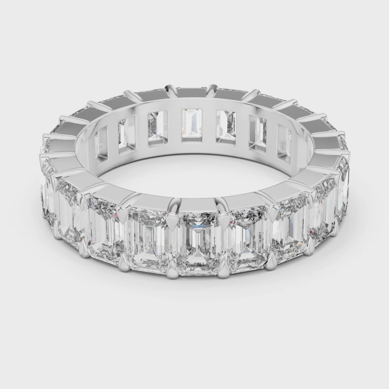 EMRALD SHAPE ETERNITY BAND