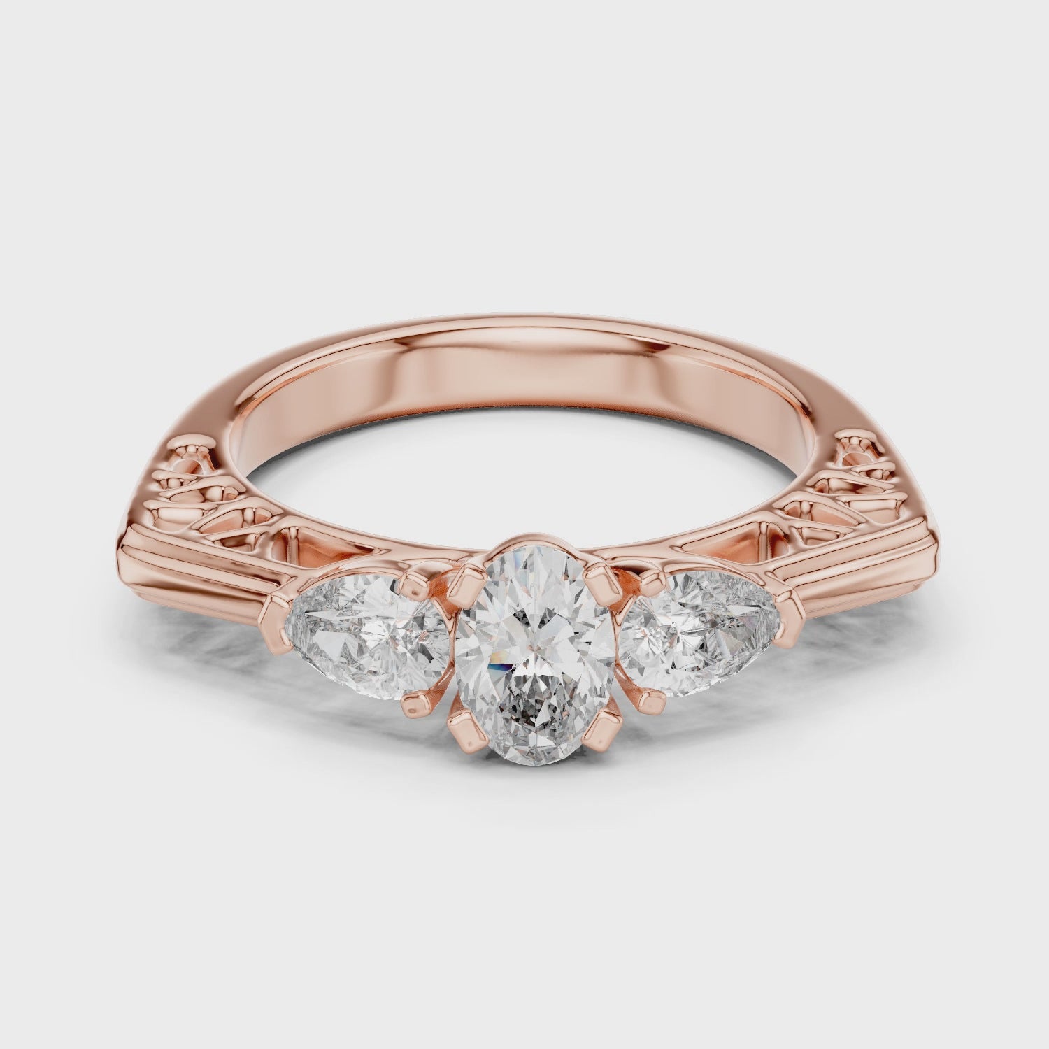 Oval With Pear Engagement Ring