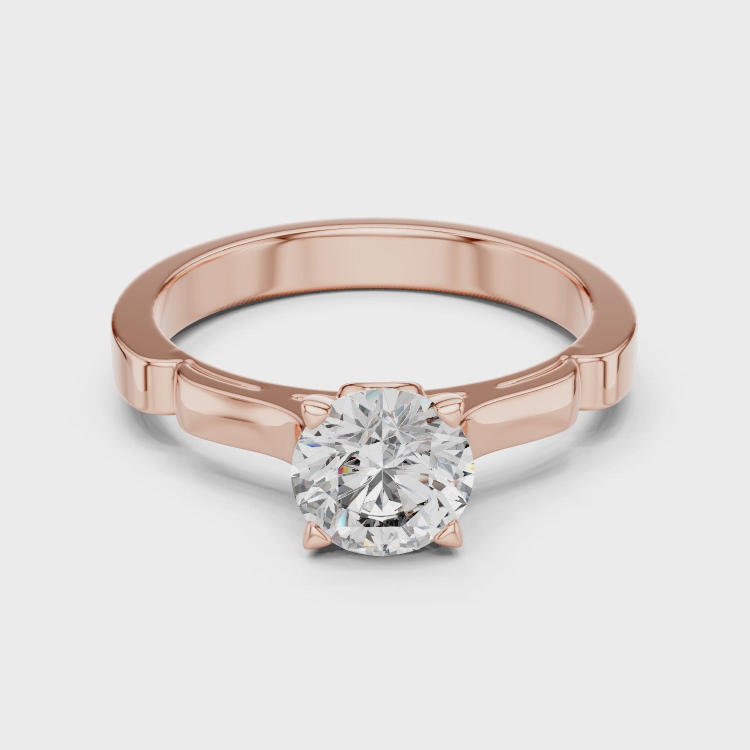 1ct Solitaire Unique Rings