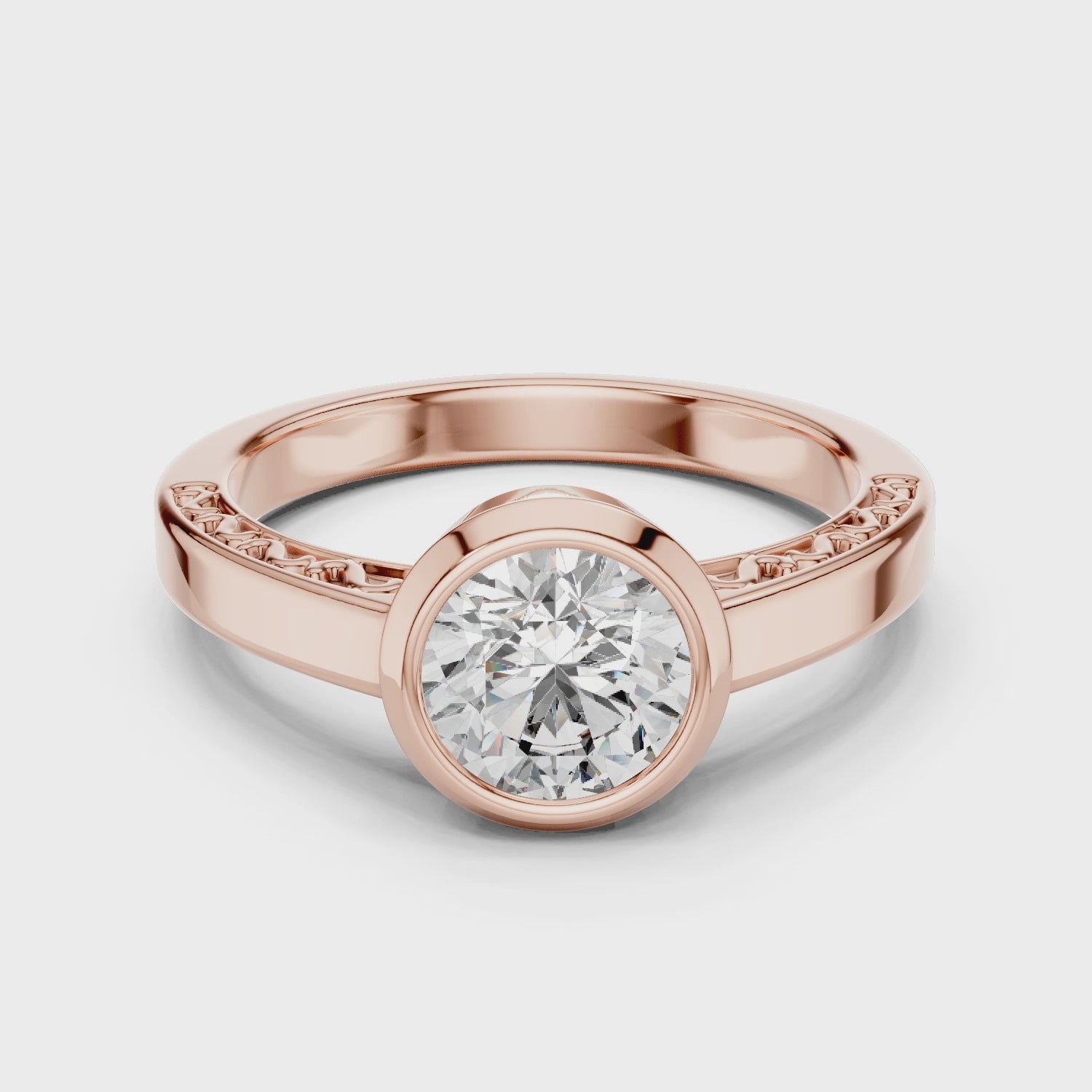 1CT SOLITAIRE RING WITH BEZEL SETTING