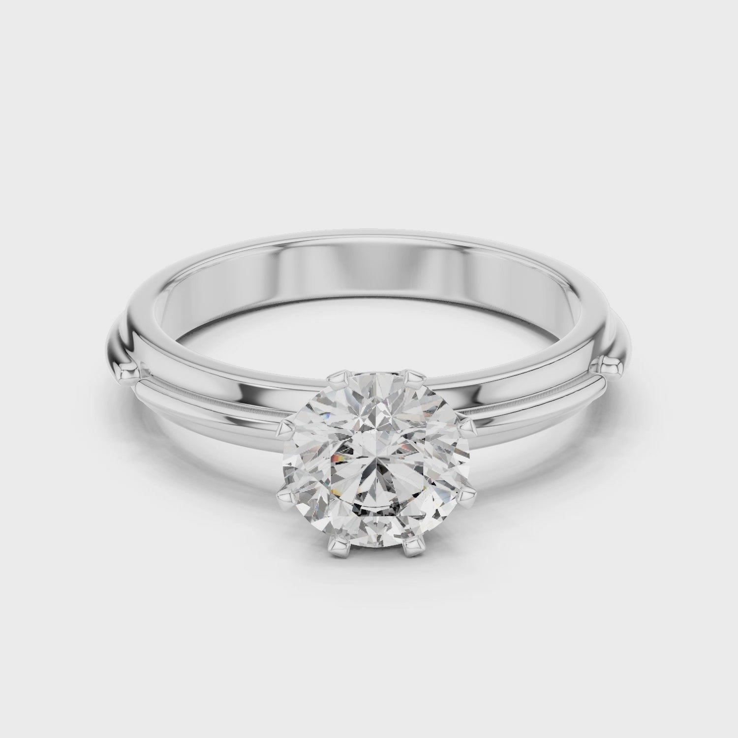 1ct Solitaire Unique Rings