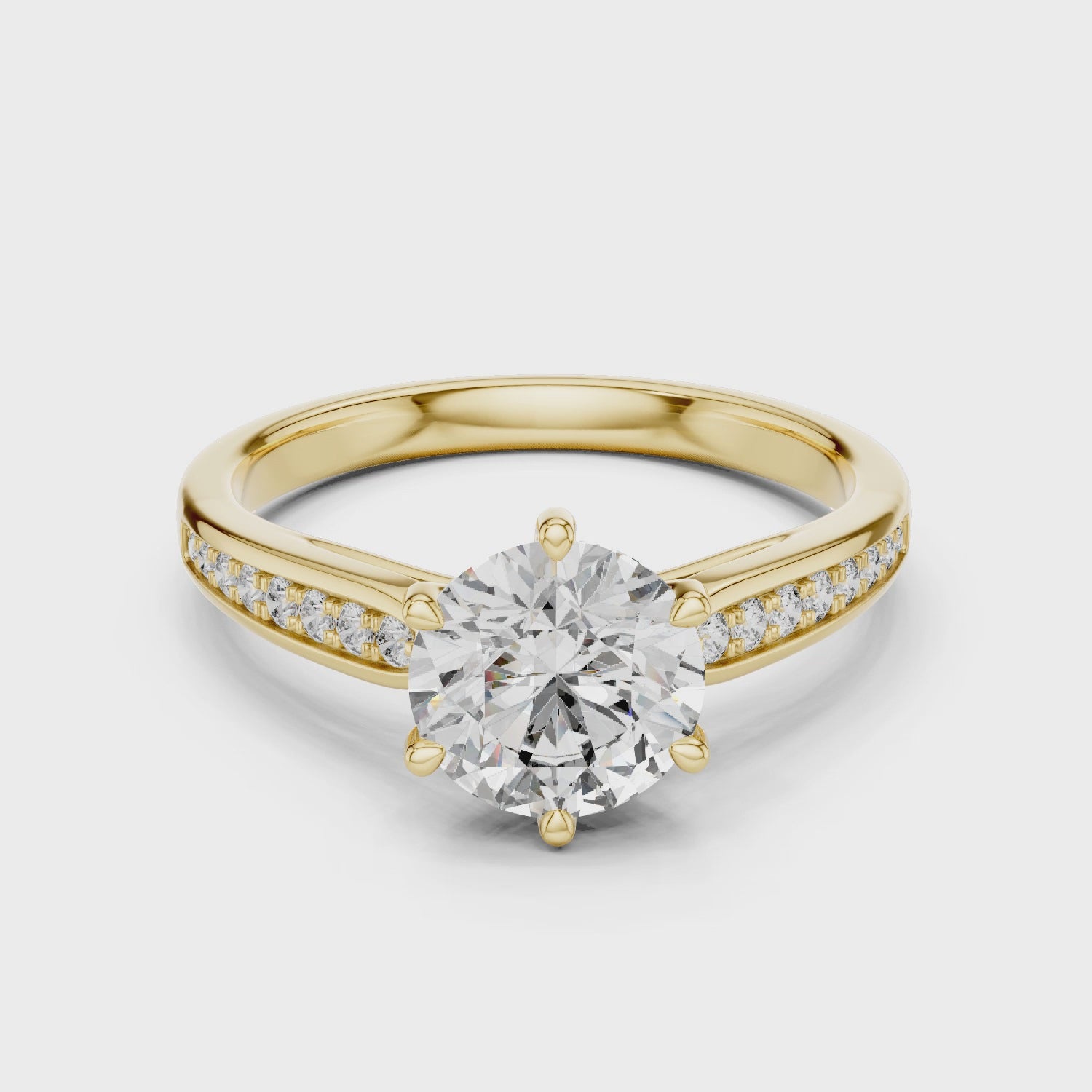 1ct Engagement Ring With Side Stone