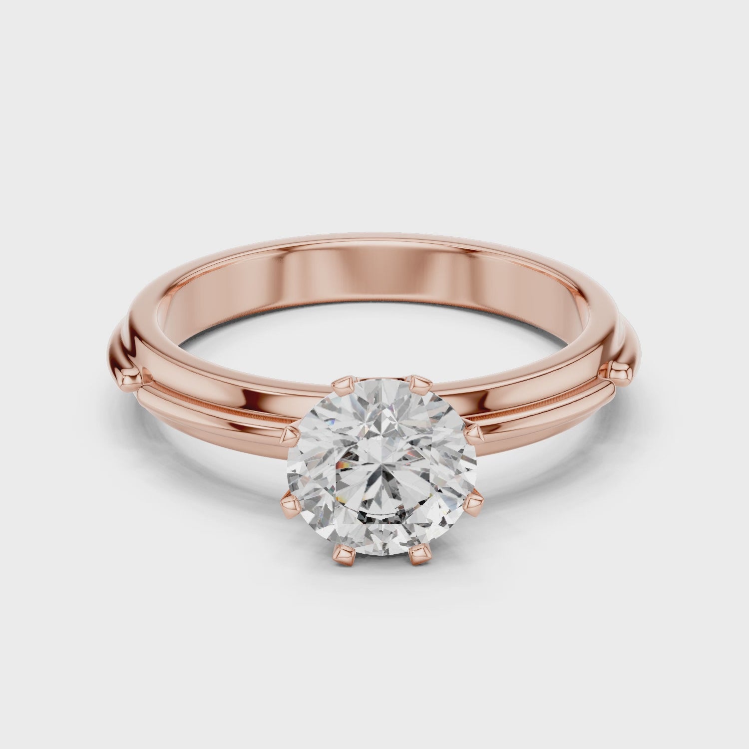 1ct Solitaire Unique Rings