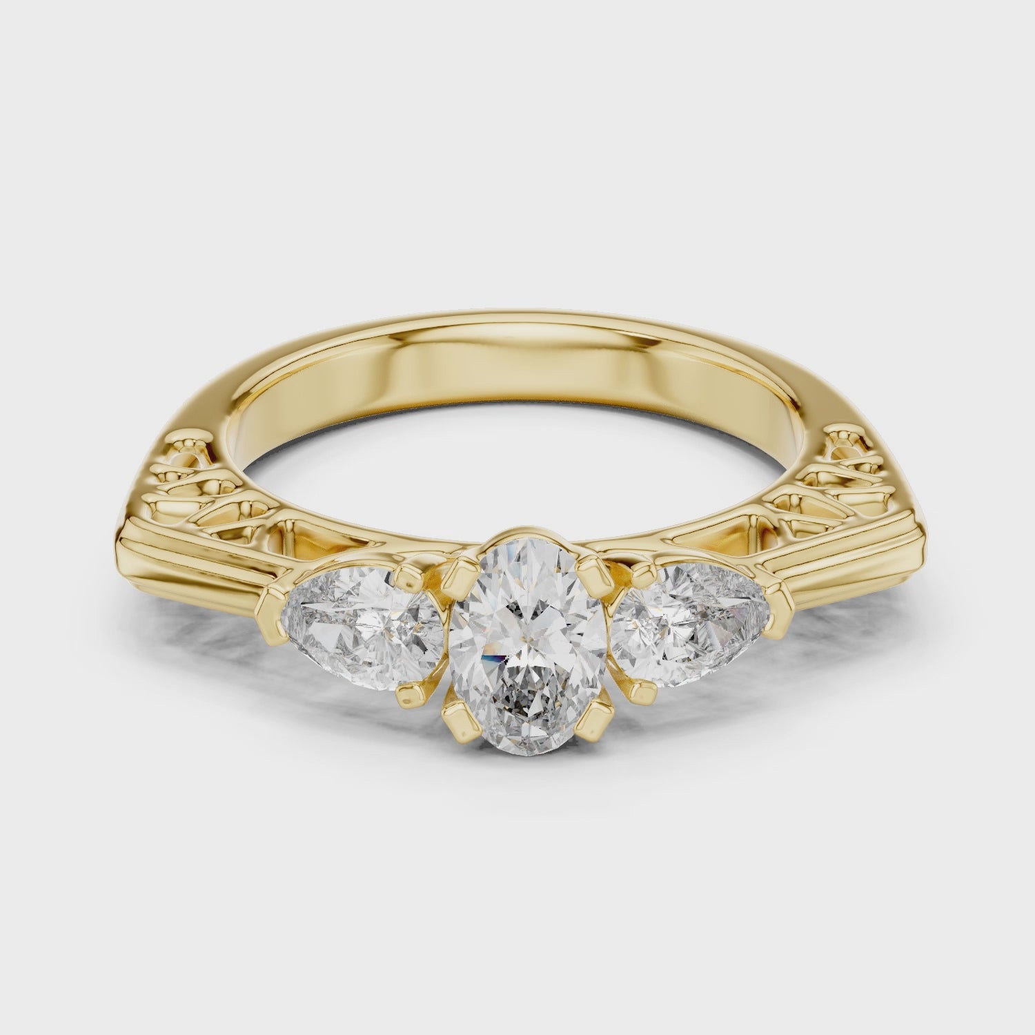 Oval With Pear Engagement Ring