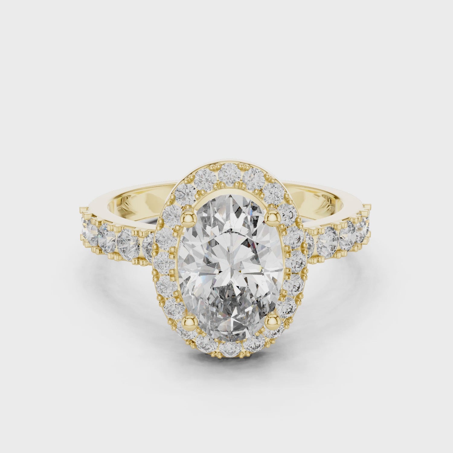 OVAL HALO SETTING ENGAGEMENT RING