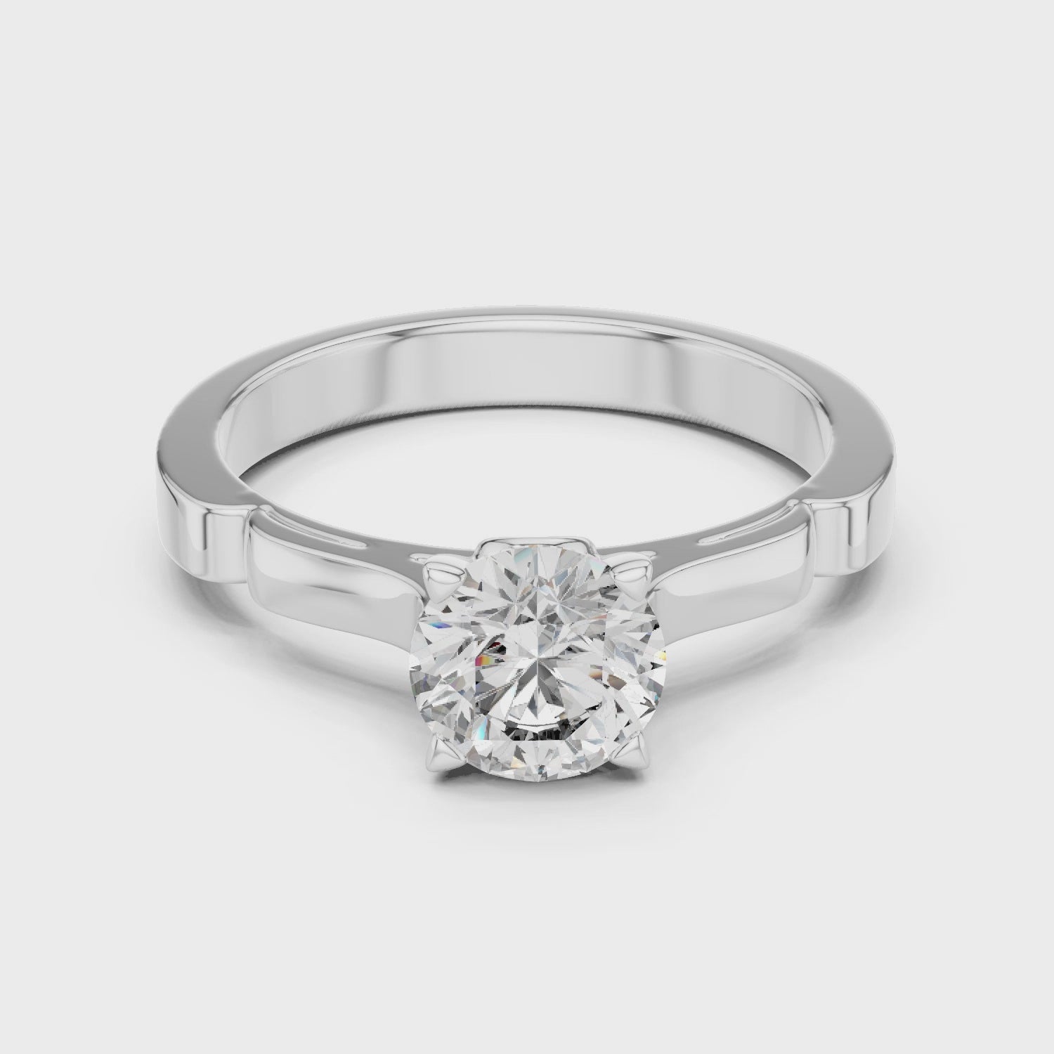 1ct Solitaire Unique Rings