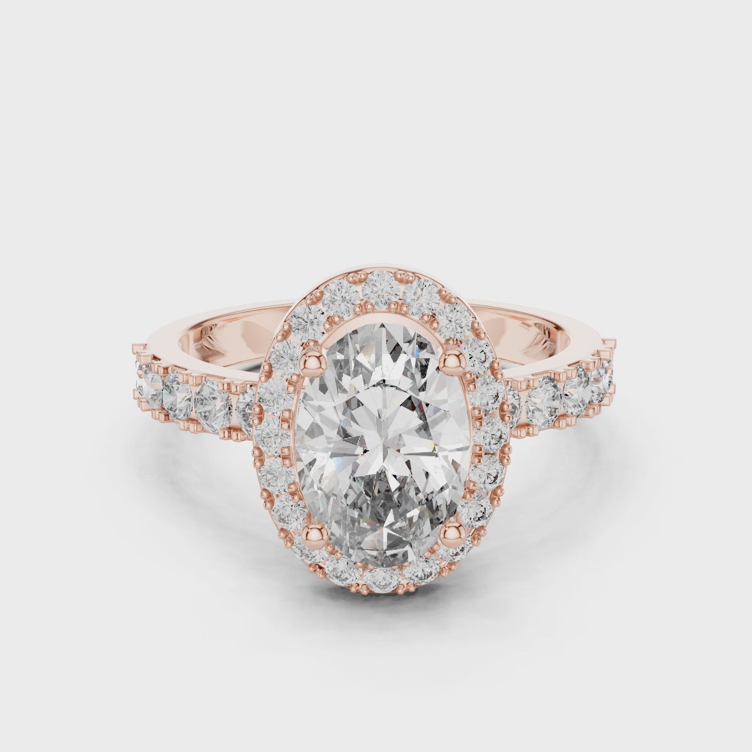 OVAL HALO SETTING ENGAGEMENT RING